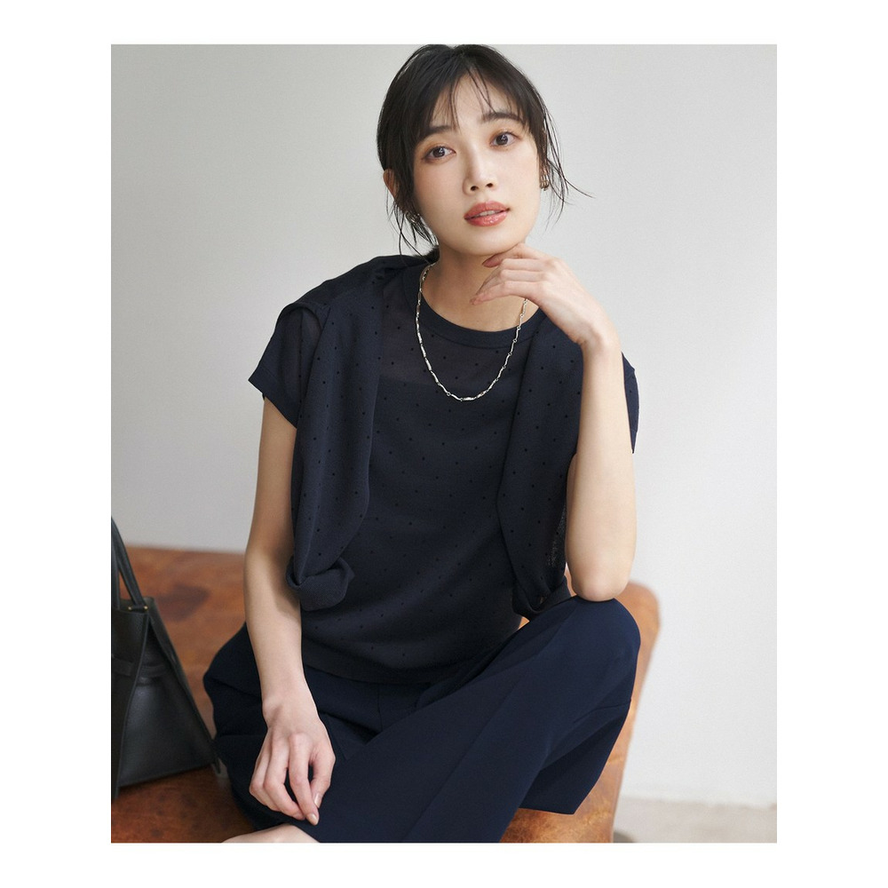 【WEB&一部店舗限定カラーあり】シアードット フレンチスリーブ ニット1