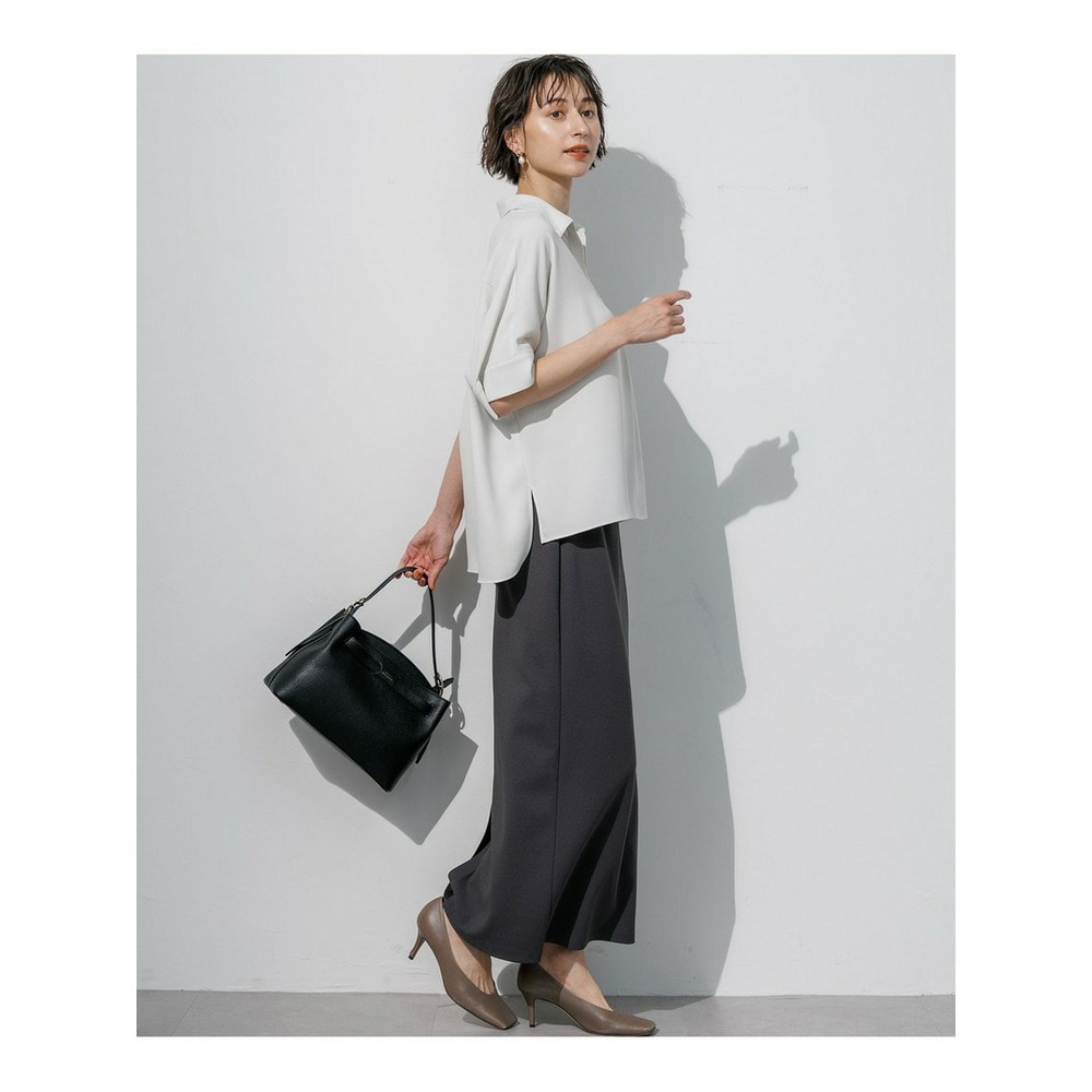 ストレッチジョーゼット スキッパーネック ブラウス10