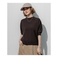 【CLASSY.掲載】セミマットフリゼ リラクシー ニット Tシャツ