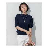 セミマットフリゼ リラクシー ニット Tシャツ