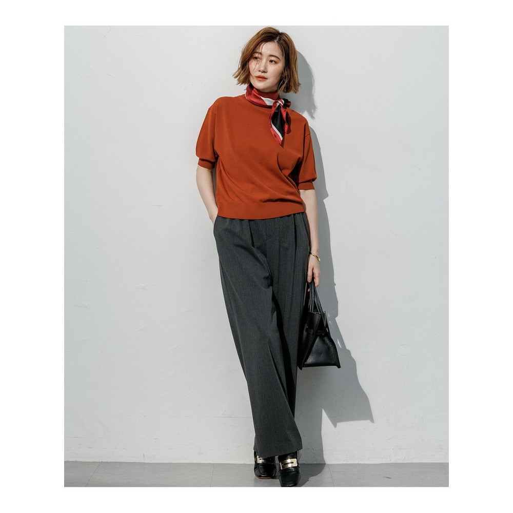 セミマットフリゼ リラクシー ニット Tシャツ10