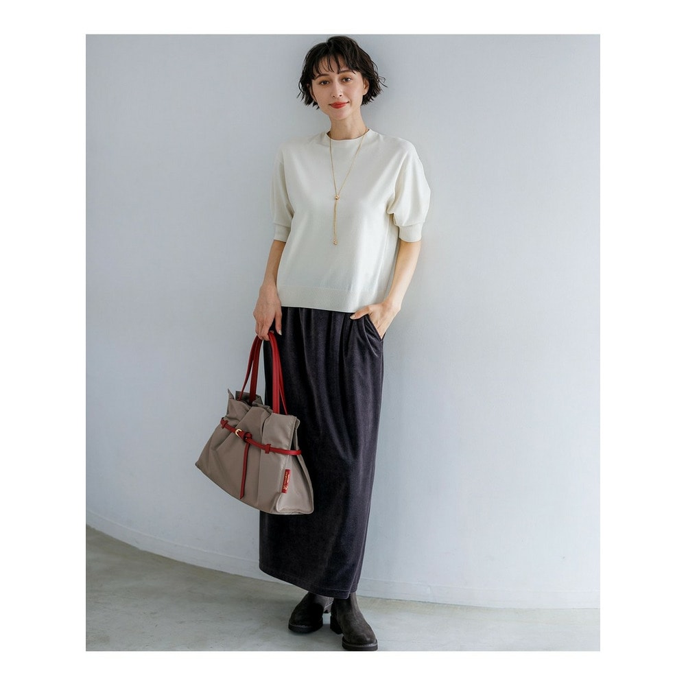 セミマットフリゼ リラクシー ニット Tシャツ14