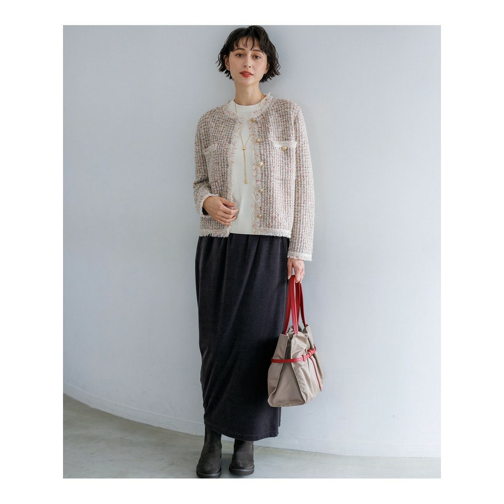 セミマットフリゼ リラクシー ニット Tシャツ15
