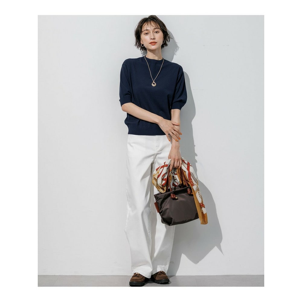 セミマットフリゼ リラクシー ニット Tシャツ4
