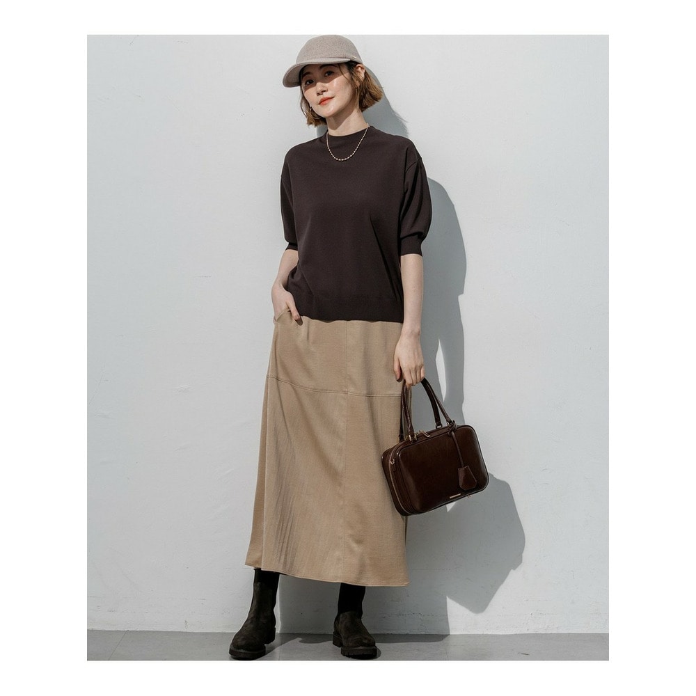 セミマットフリゼ リラクシー ニット Tシャツ7
