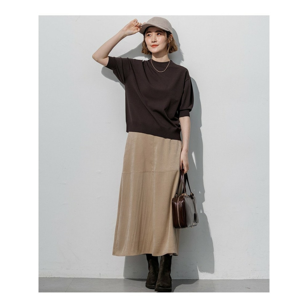 セミマットフリゼ リラクシー ニット Tシャツ8