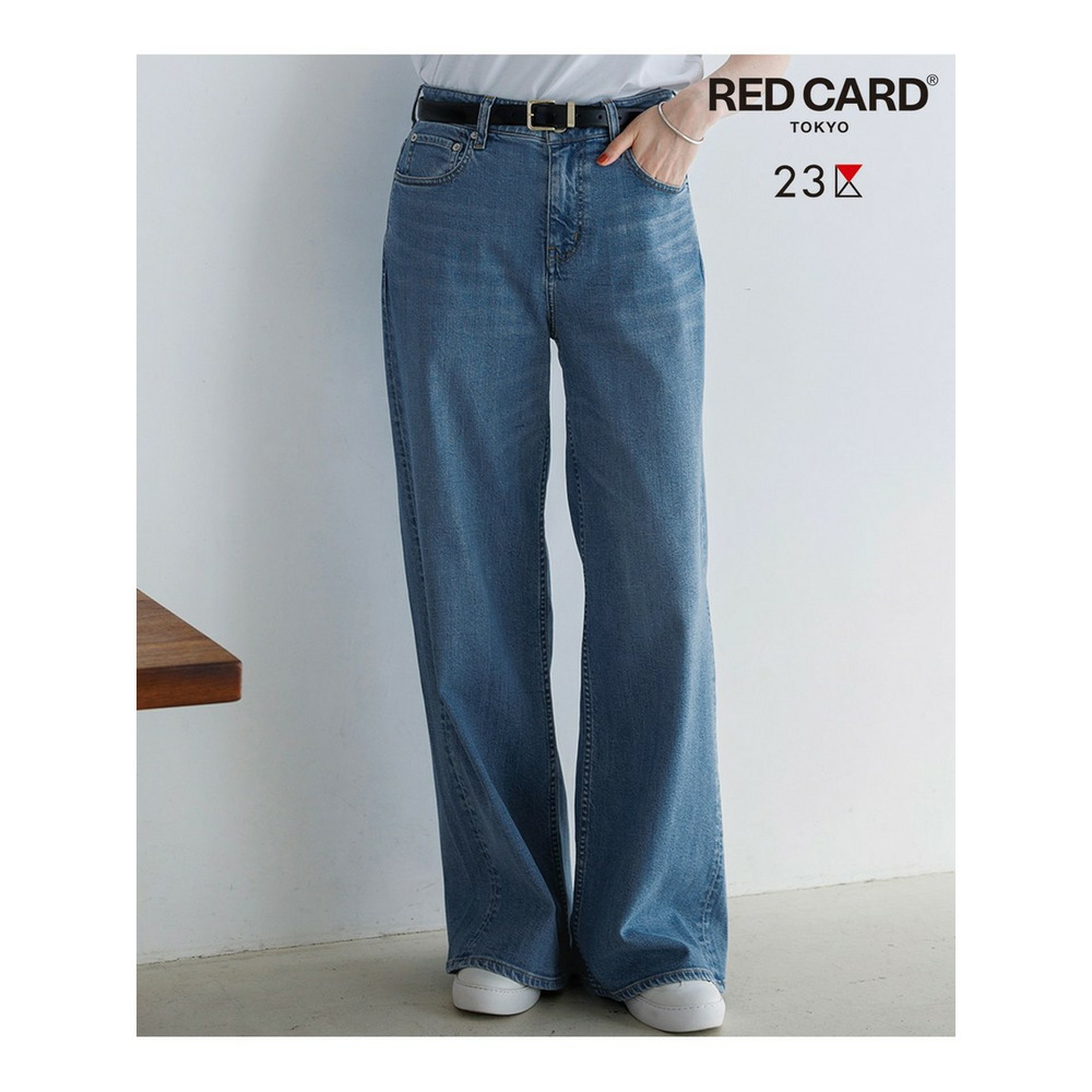 【RED CARD TOKYO×23区】ストレッチ デニムワイドパンツ