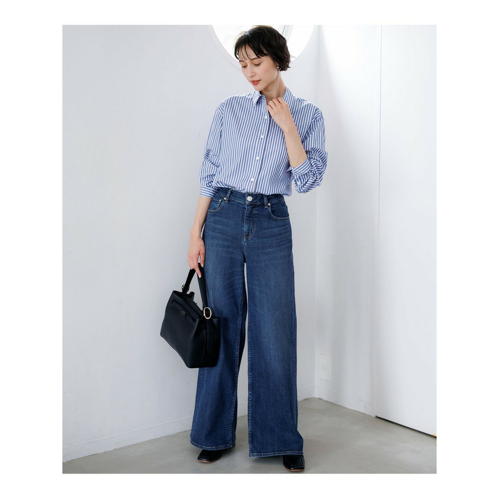 【RED CARD TOKYO×23区】ストレッチ デニムワイドパンツ24