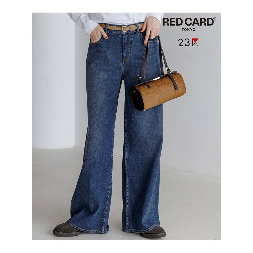 【RED CARD TOKYO×23区】ストレッチ デニムワイドパンツ1