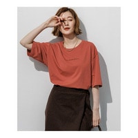 ドロップショルダー メッセージ ロゴTシャツ