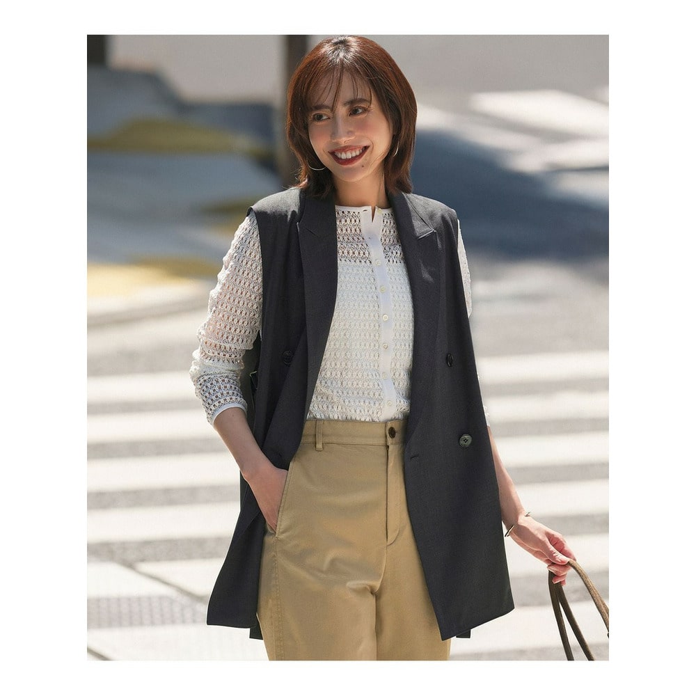 TWマットクロス テーラード ロングジレ