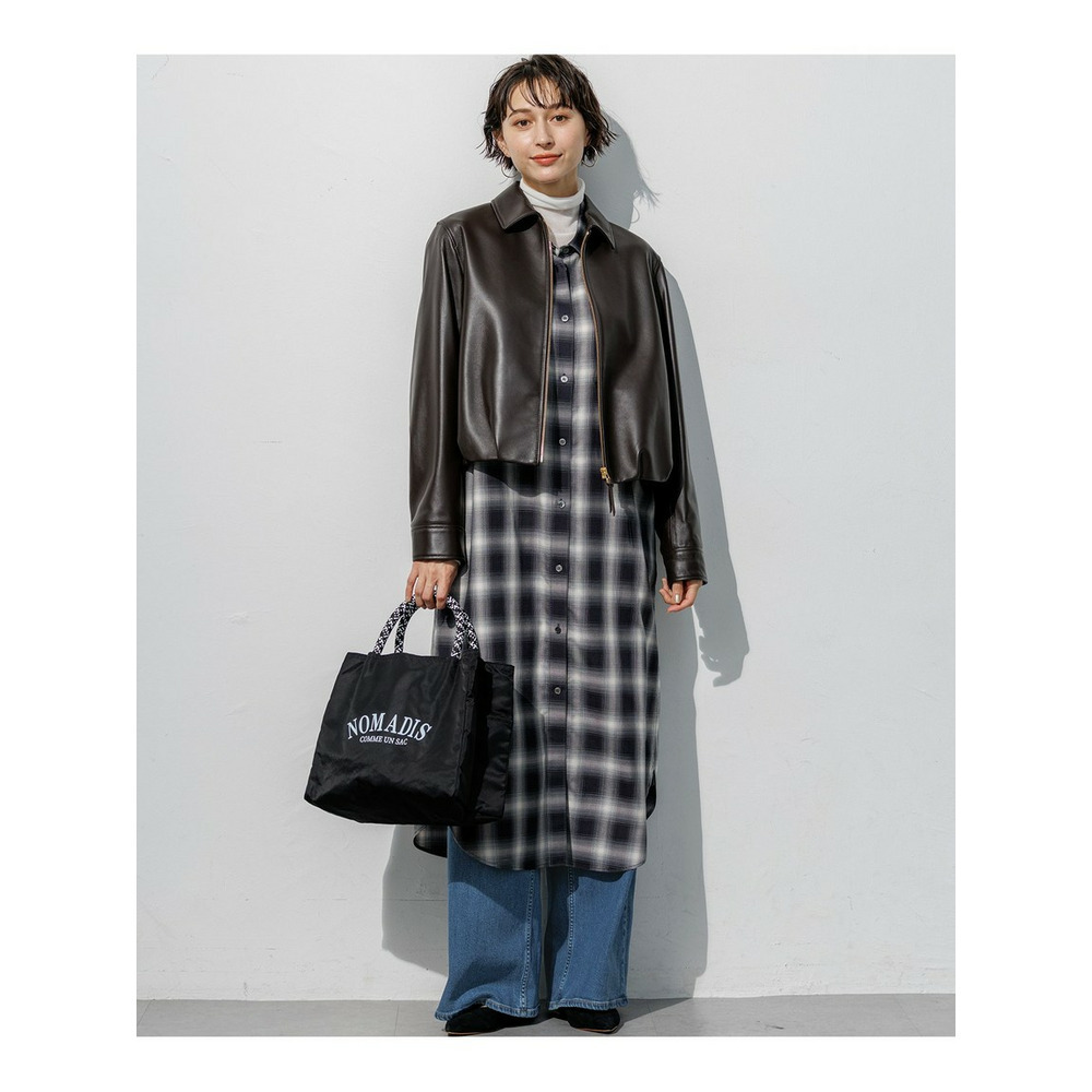 ラムレザー ステンカラーブルゾン10