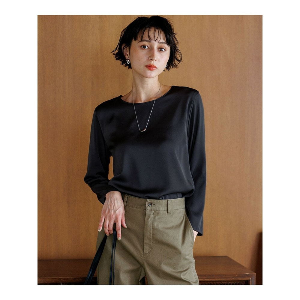 サテン ロングスリーブ Tシャツ1
