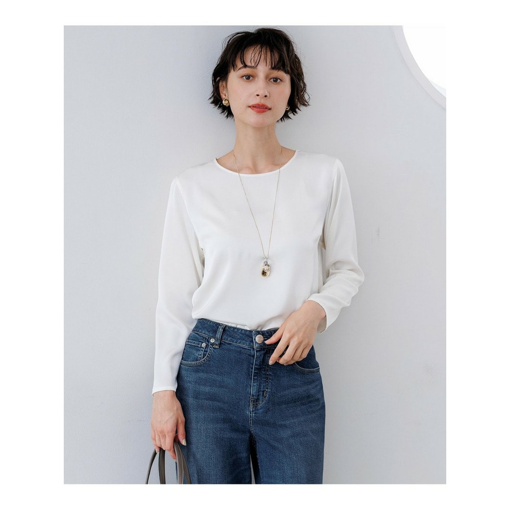 サテン ロングスリーブ Tシャツ1
