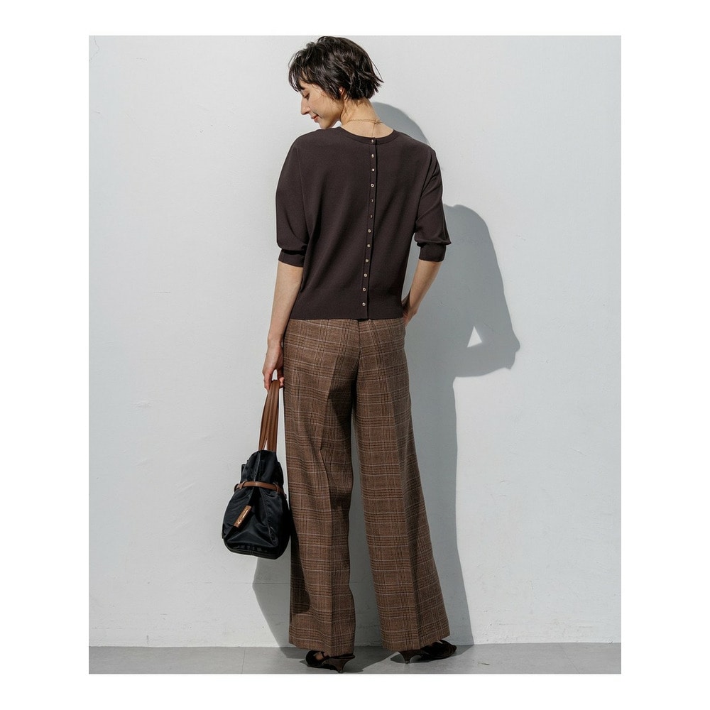 BALLIクラシックウールクロス ワイドパンツ10