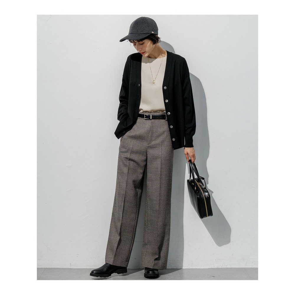 BALLIクラシックウールクロス ワイドパンツ13