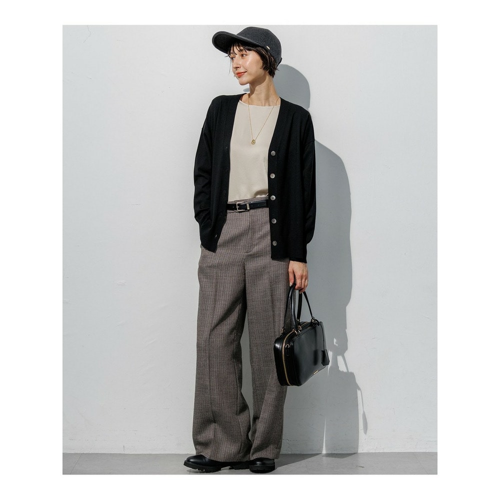 BALLIクラシックウールクロス ワイドパンツ14