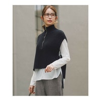 バルキー クロップド ニット ベスト