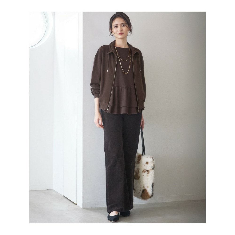 【SLOW/一部店舗限定】コーデュロイ セミフレア パンツ3