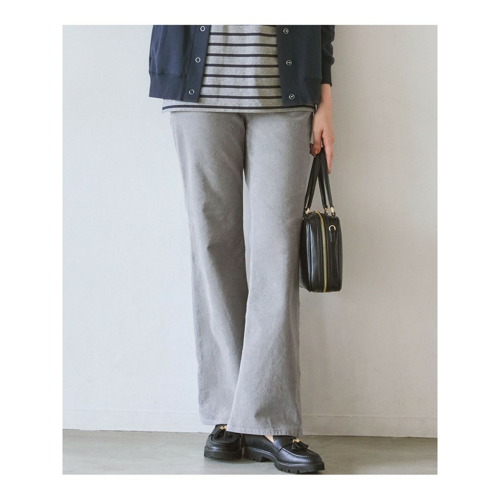【SLOW/一部店舗限定】コーデュロイ セミフレア パンツ1