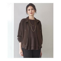 【SLOW/一部店舗限定】ヴィンテージライクテリー ジップ ブルゾン