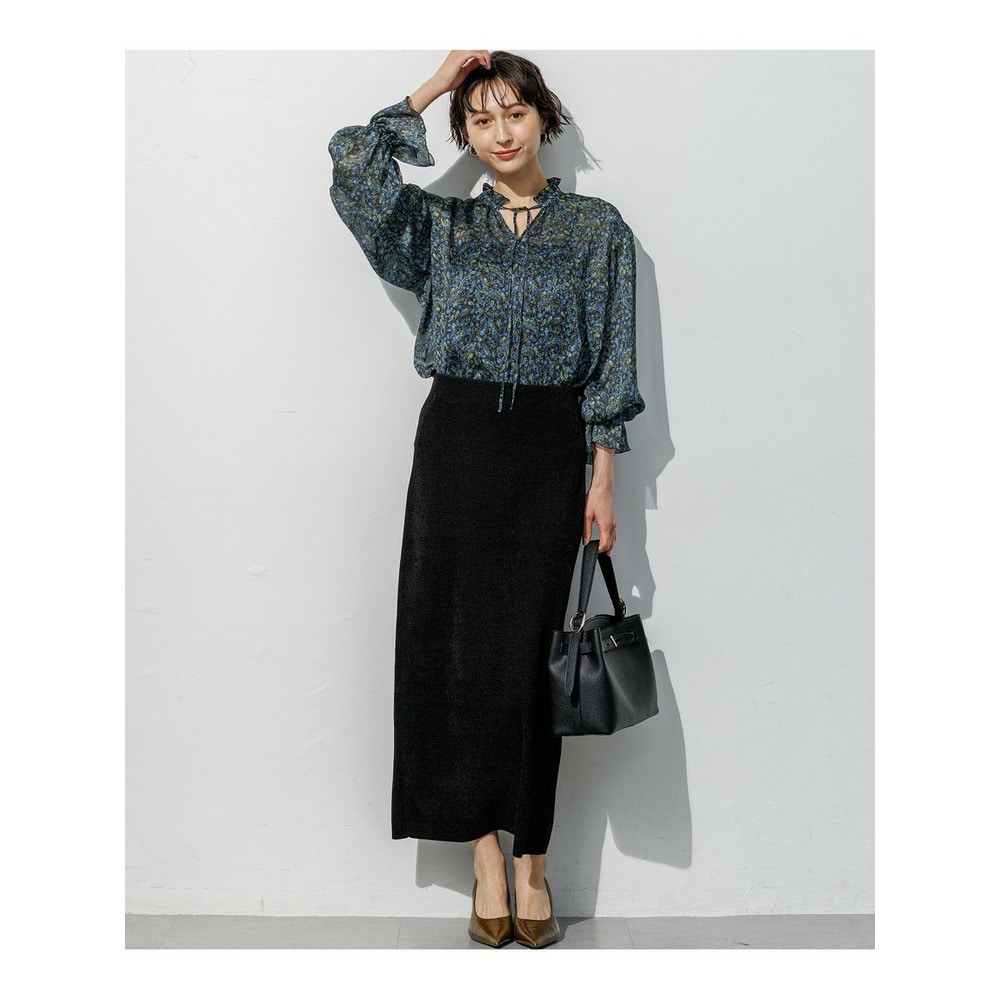 【SLOW/一部店舗限定】マットベロア ニット スカート4