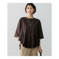 【SLOW/一部店舗限定】ペプラムデザイン Tシャツ
