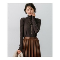 【SLOW/一部店舗限定】シアーリブ タートルネック カットソー