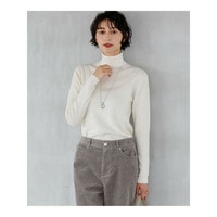 【CLASSY.・CanCam掲載】ウーステッドウール リブタートル ニット