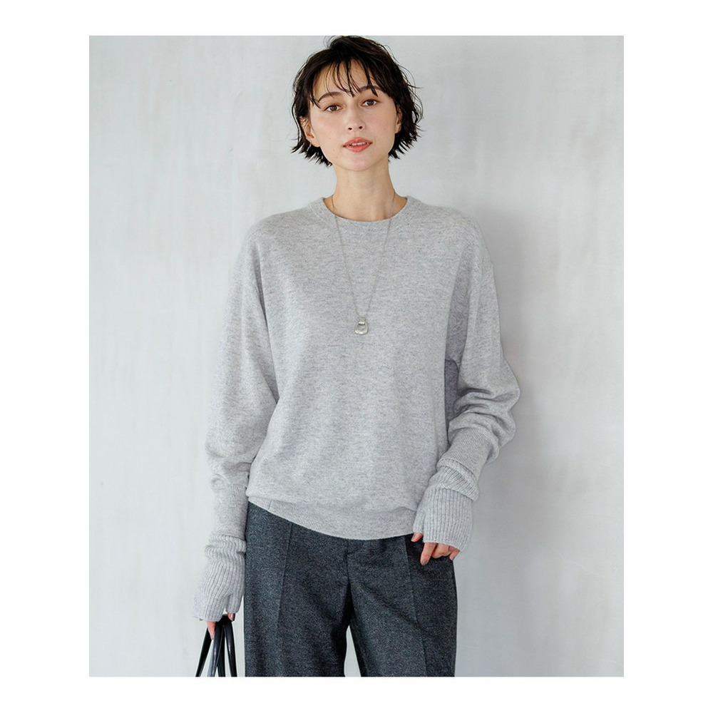 【見上愛さん着用】ピュアカシミヤ クルーネック ニット