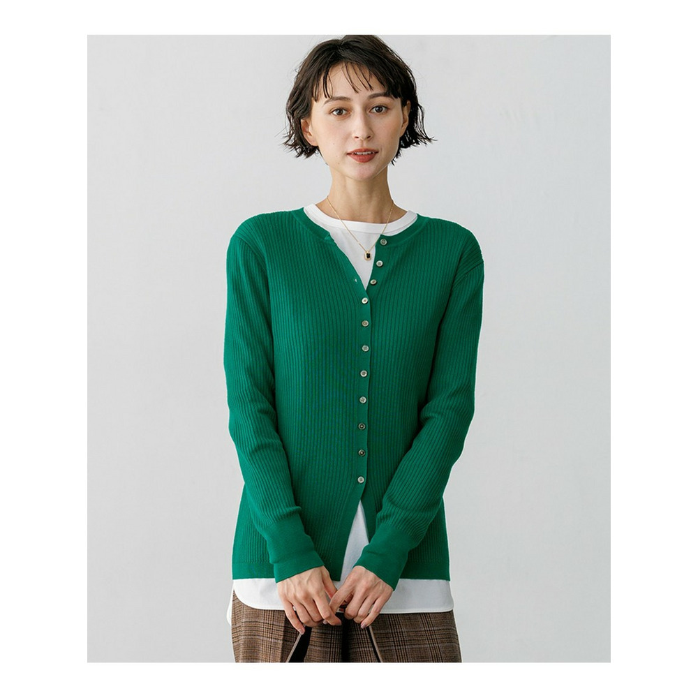 【見上愛さん着用】ウーステッドウール フロントボタン ニット1