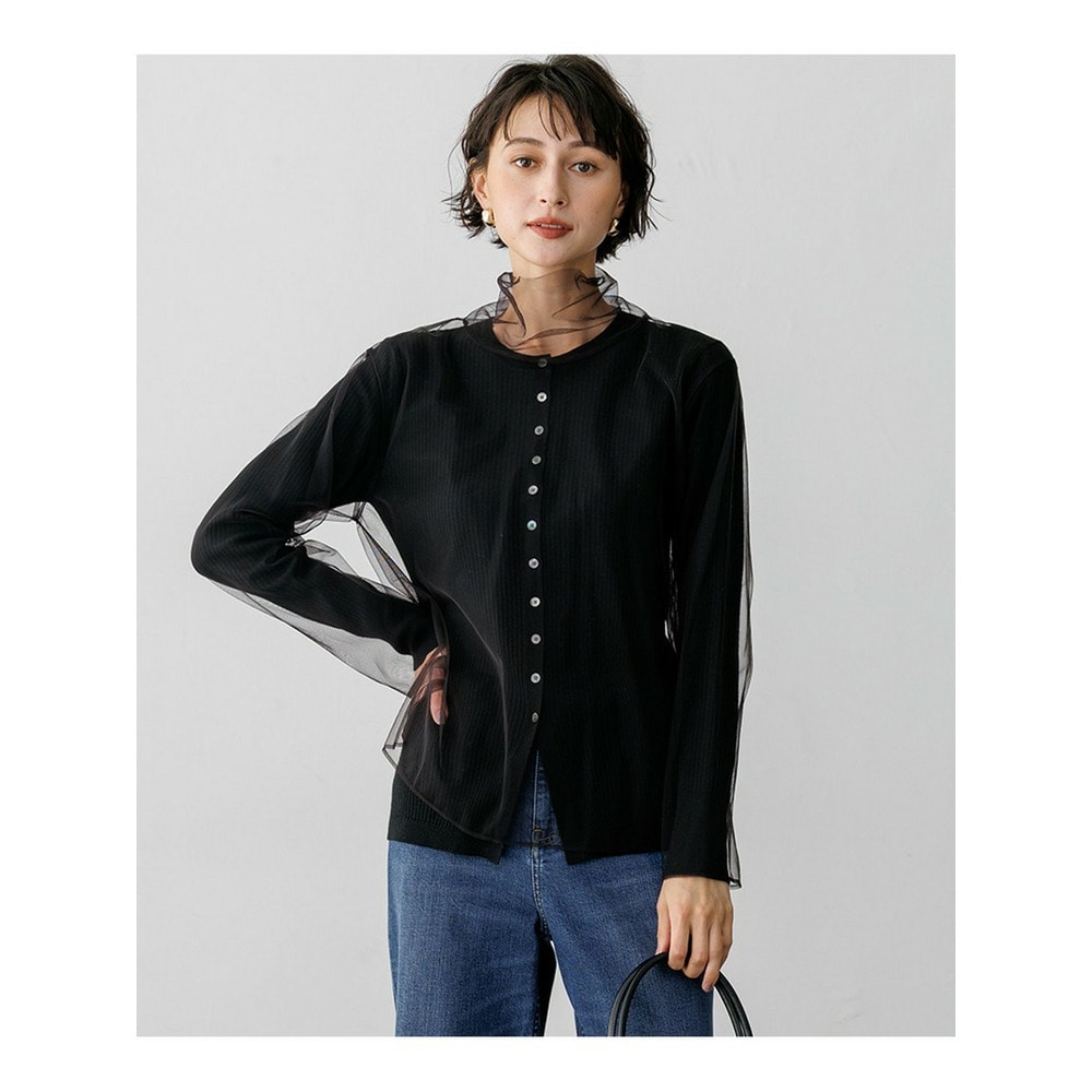 【見上愛さん着用】チュールレイヤード プルオーバー トップス1