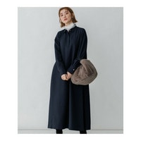パウダリーツイル 襟付き ワンピース