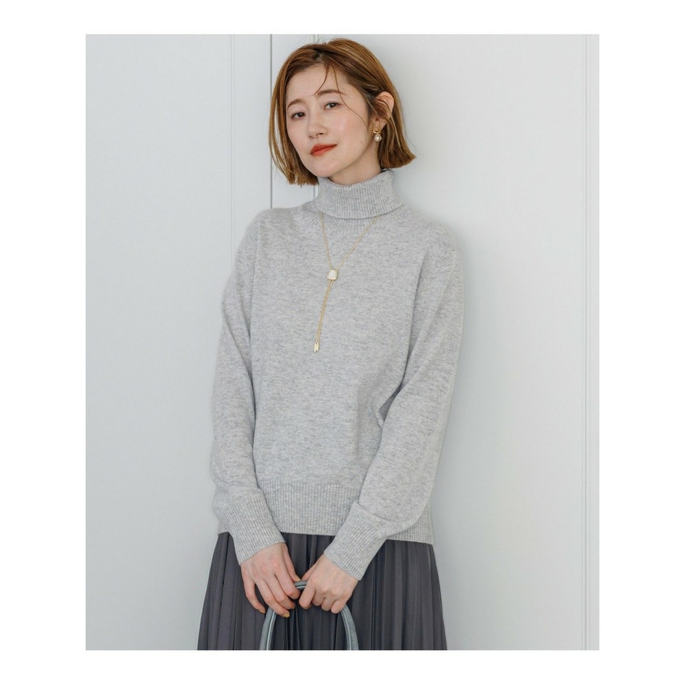 【見上愛さん着用】ピュアカシミヤ タートルネック ニット