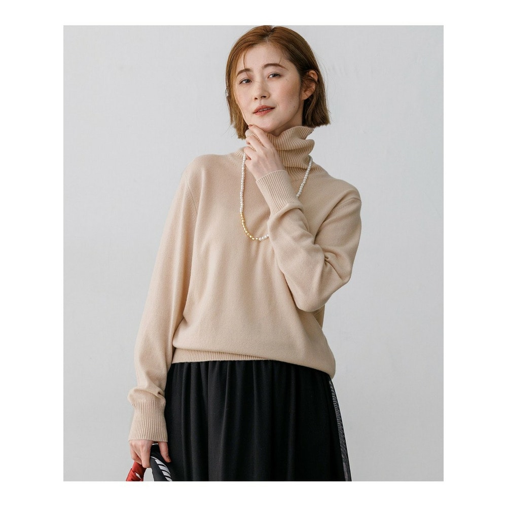 【見上愛さん着用】ピュアカシミヤ タートルネック ニット1