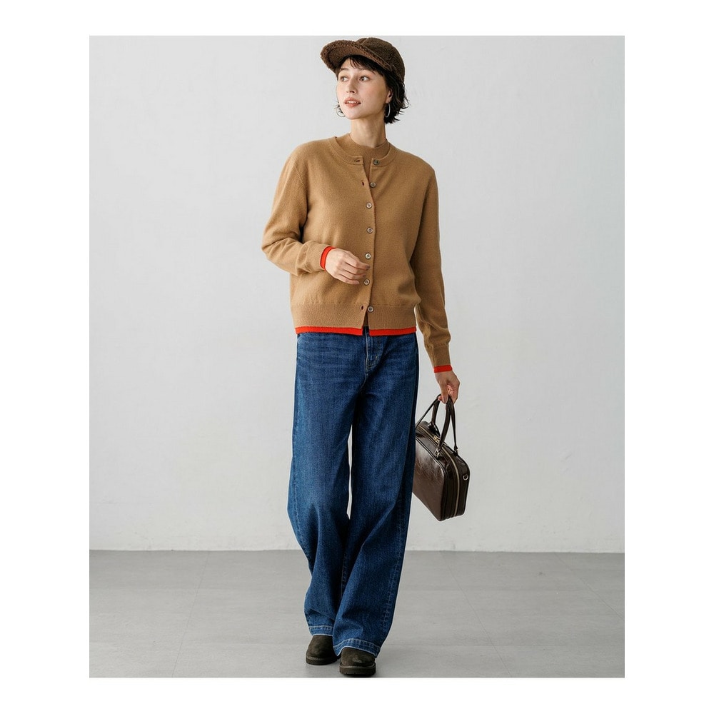 ピュアカシミヤ ハーフスリーブ ハイネック ニット12