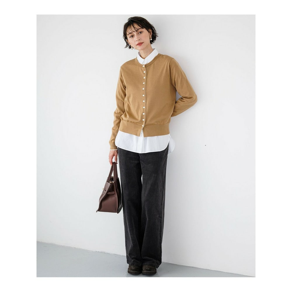 コットンコーデュロイストレッチ ワイドパンツ10
