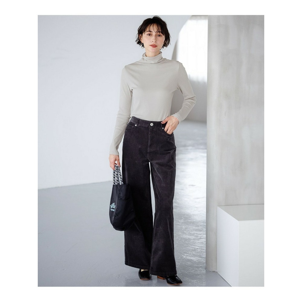 コットンコーデュロイストレッチ ワイドパンツ13