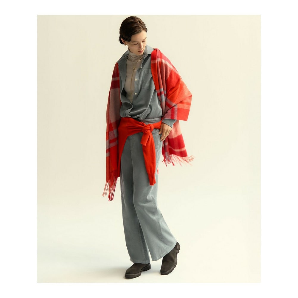 コットンコーデュロイストレッチ ワイドパンツ19