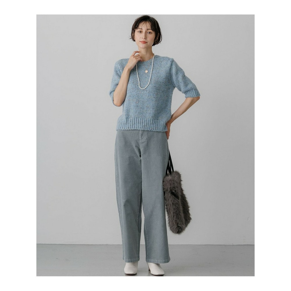コットンコーデュロイストレッチ ワイドパンツ20