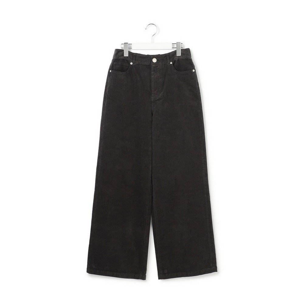コットンコーデュロイストレッチ ワイドパンツ28