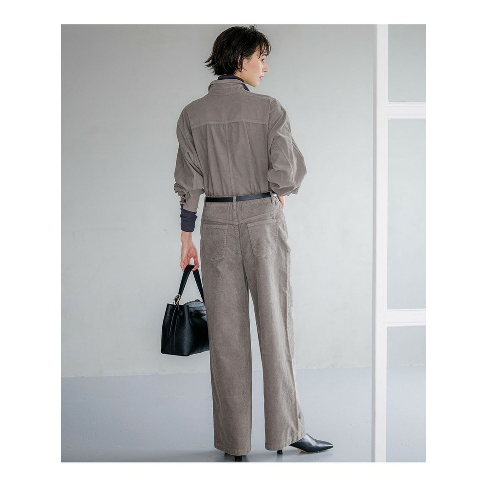 コットンコーデュロイストレッチ ワイドパンツ3