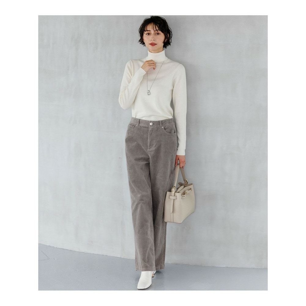 コットンコーデュロイストレッチ ワイドパンツ5