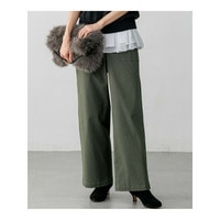ピーチストレッチギャバ ワイドパンツ