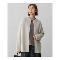 ラクーンブレンドダブルフェイス ニット アウター