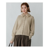 ファーカラー 2WAY カーディガン