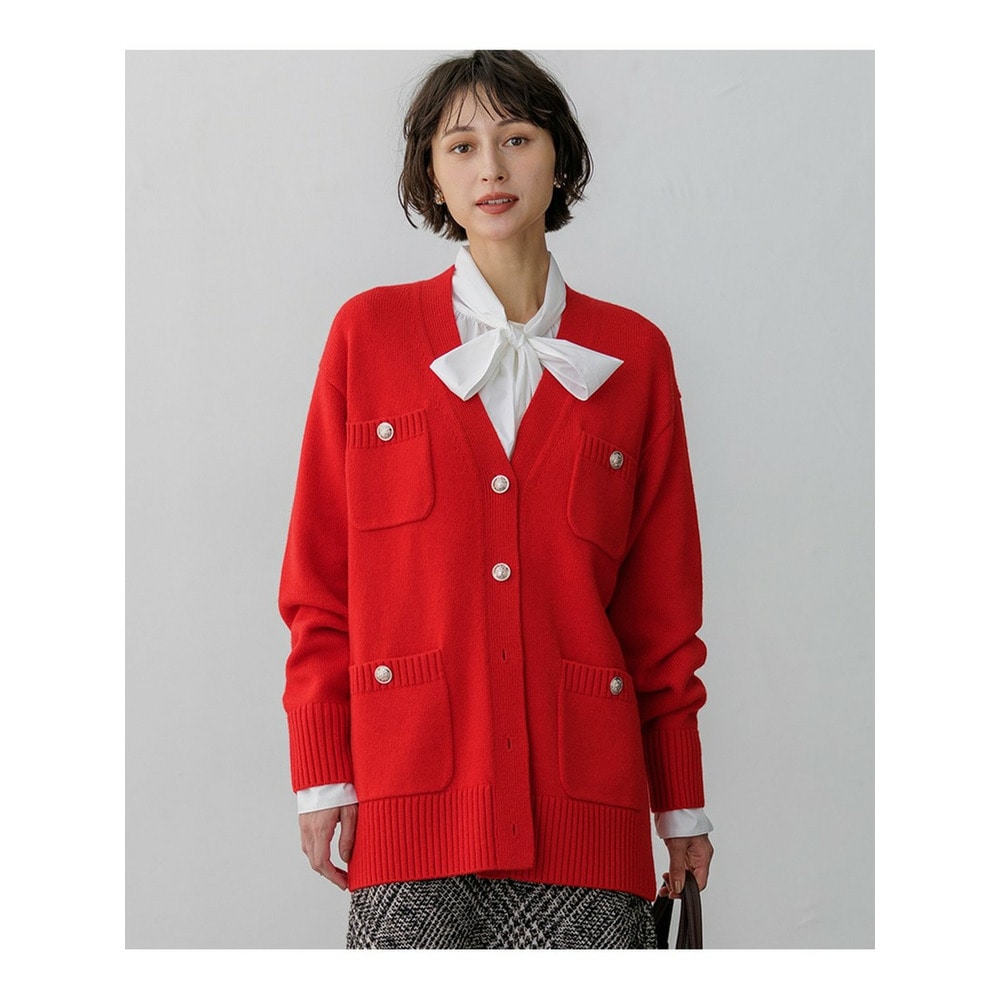 【一部予約/見上愛さん着用/WEB&一部店舗限定カラーあり】カシミヤブレンド ジャケットライク カーディガン