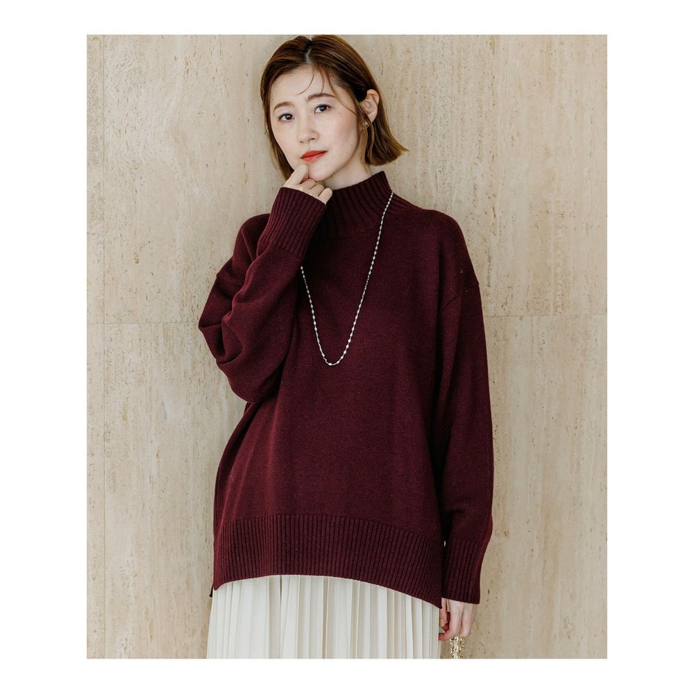カシミヤブレンド ハイネック ニット