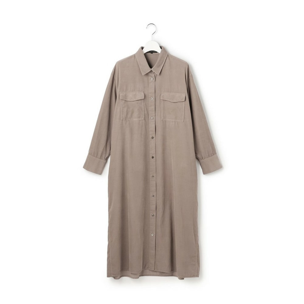 【Lサイズ限定】コットンコーデュロイ シャツ ワンピース16