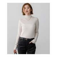 【CLASSY.掲載】スムージーコットン タートルネック ニット